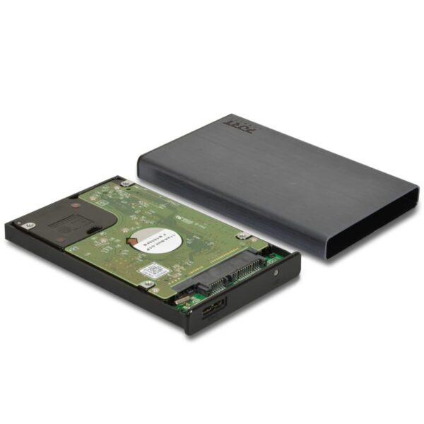 Port Connect 2.5" USB-C External HDD Enclosure Black - Image 3