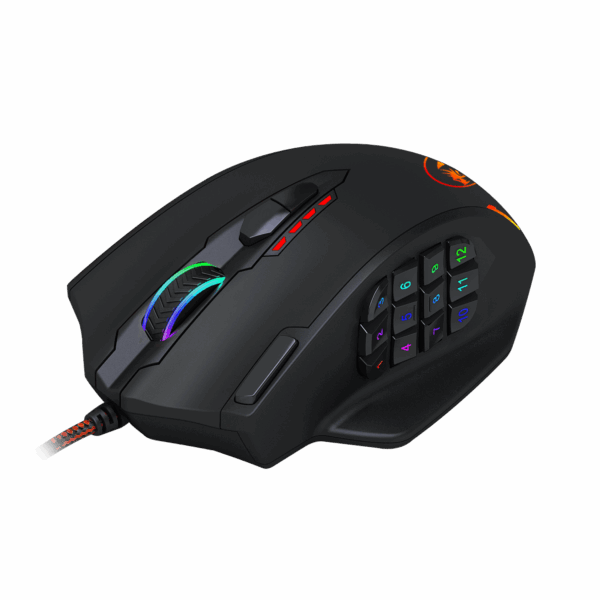 REDRAGON IMPACT 12400DPI MMO Gaming Mouse - Black - Image 2