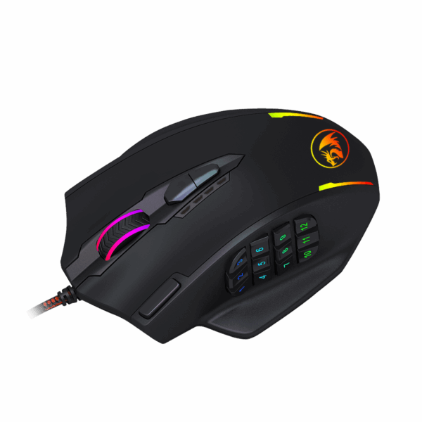 REDRAGON IMPACT 12400DPI MMO Gaming Mouse - Black - Image 5