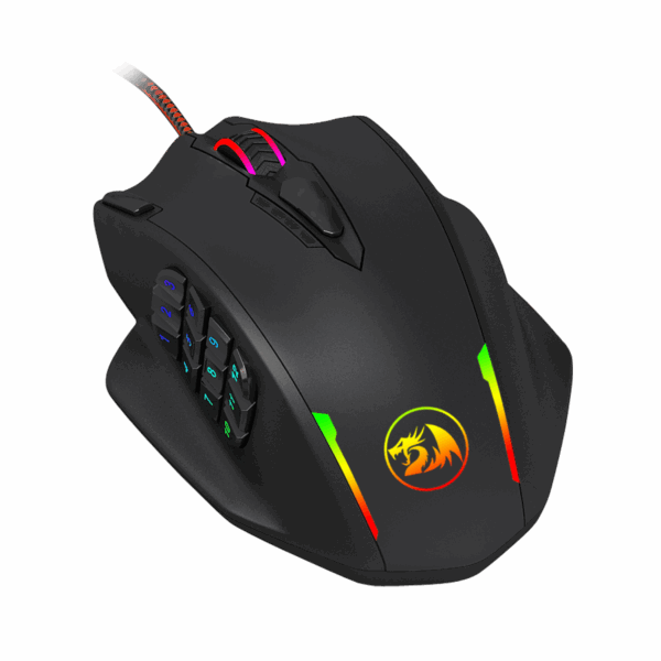 REDRAGON IMPACT 12400DPI MMO Gaming Mouse - Black - Image 6