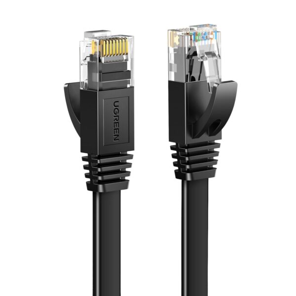 UGREEN NW102 Cat6 U/UTP Flat Ethernet Cable 15m - Black - Image 2