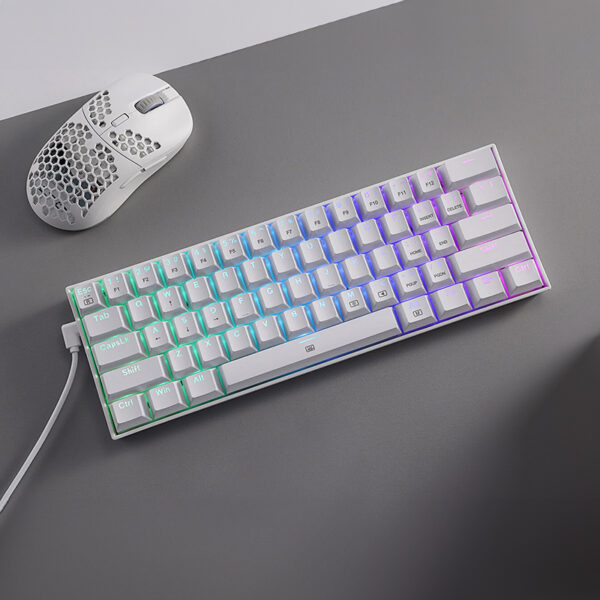REDRAGON DRAGONBORN Wired Mechanical Keyboard RGB67Key Design - White - Image 6