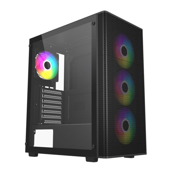 FSP M220 ATX Mid Tower Gaming Chassis - Black - Image 4