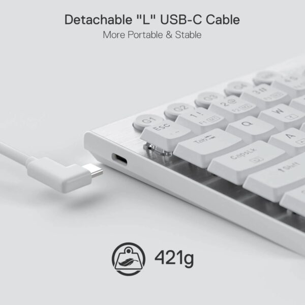 Redragon K632 HORUS Mini 60% RGB Wired Gaming Keyboard – White - Image 5