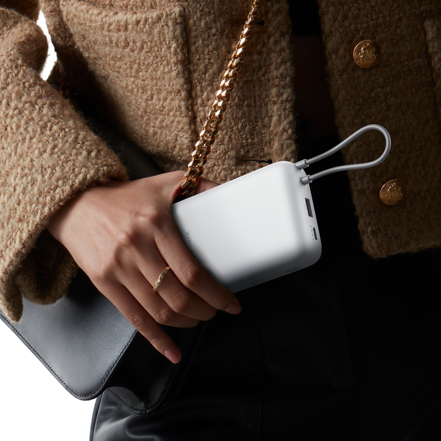 Xiaomi Power Bank 20000mAh (Integrated Cable) - Light Grey - Image 5