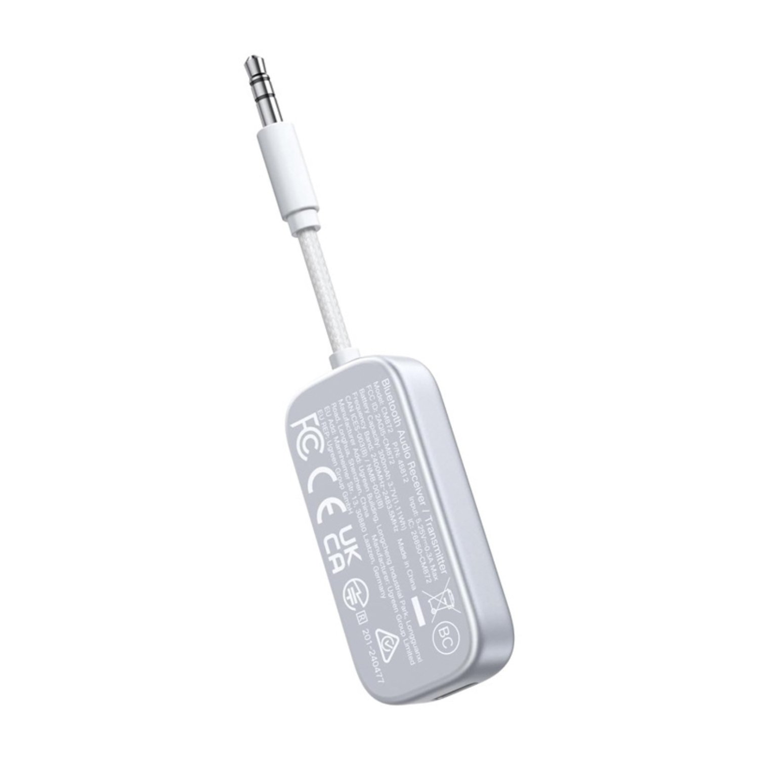 UGreen 3.5mm Bluetooth 5.4 Audio Receiver/Transmitter - White - Image 3