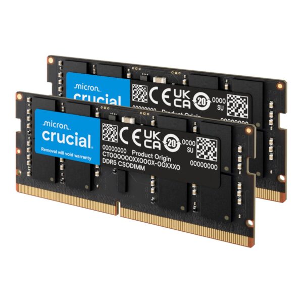 Crucial DDR5-6400 64GB CSODIMM Notebook Memory Kit (2 x 32GB) - Image 2
