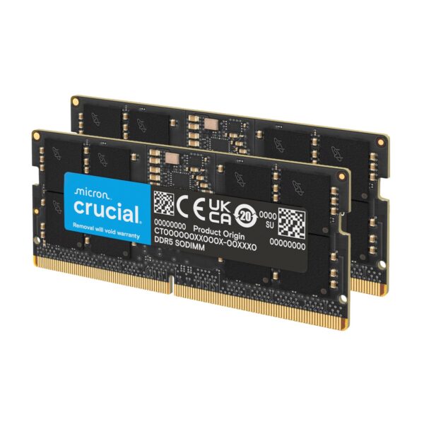 Crucial 128GB 5600MHz DDR5 SODIMM Laptop Memory Kit (2 x 64GB) - Image 3