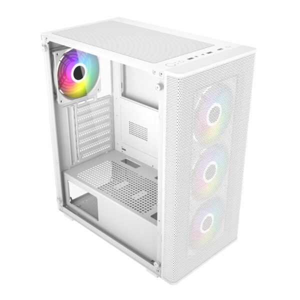 FSP M220 ATX Mid Tower Gaming Chassis - White - Image 4