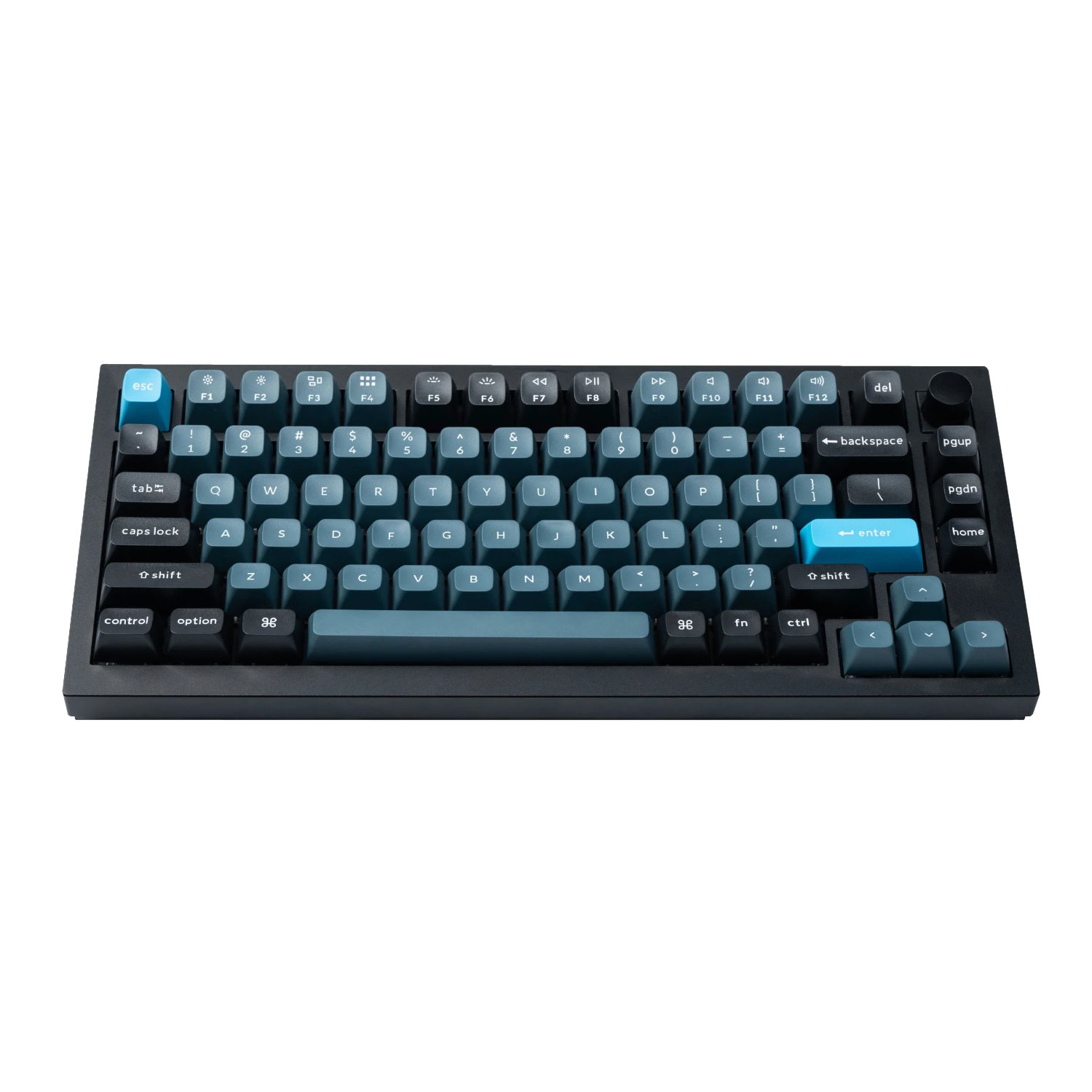 Keychron Double Shot KSA PBT Keycap Set - Dark Grey/Grey/Blue - Image 2