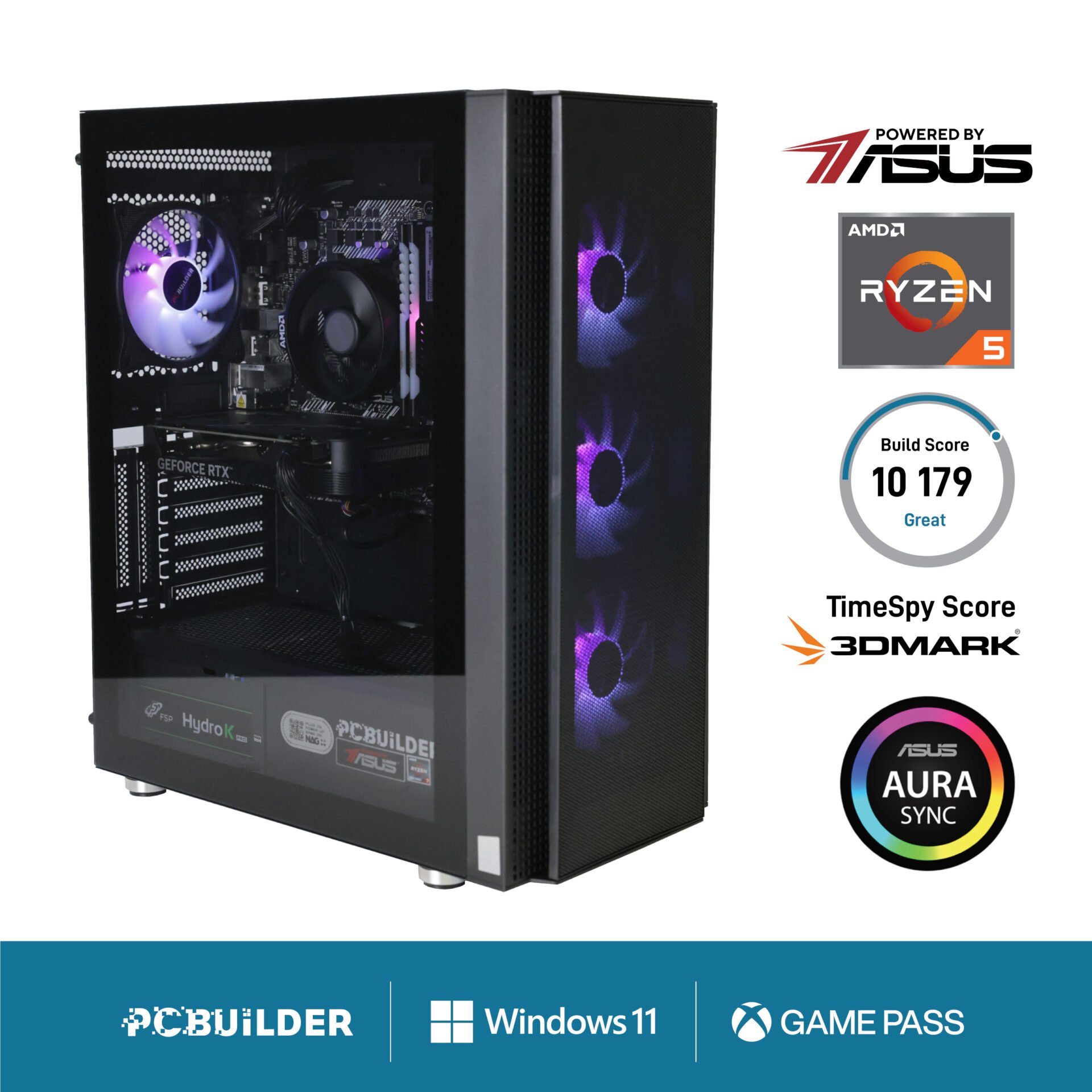 PCBuilder Ryzen 5 5600X TITAN Windows 11 Gaming PC
