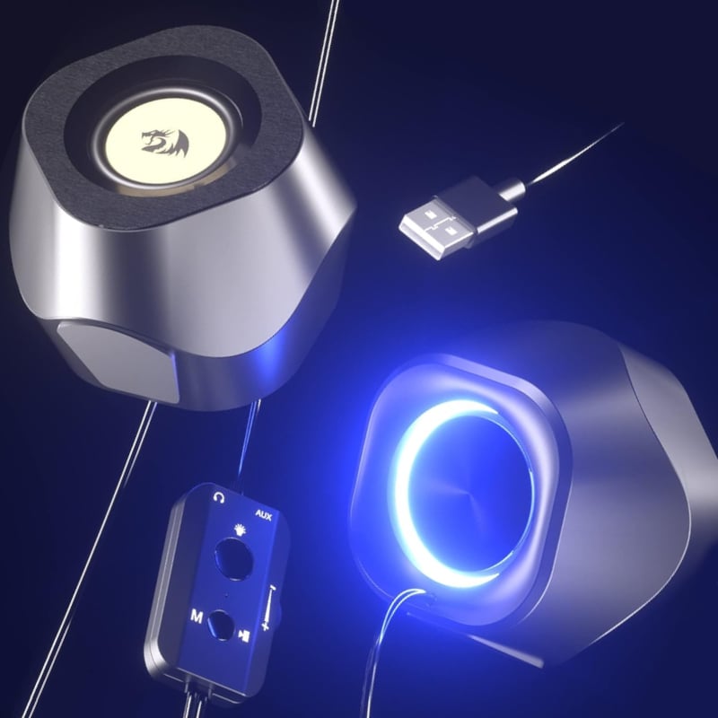 REDRAGON 2.0 KAIDAS PC Gaming Speaker - Black - Image 6