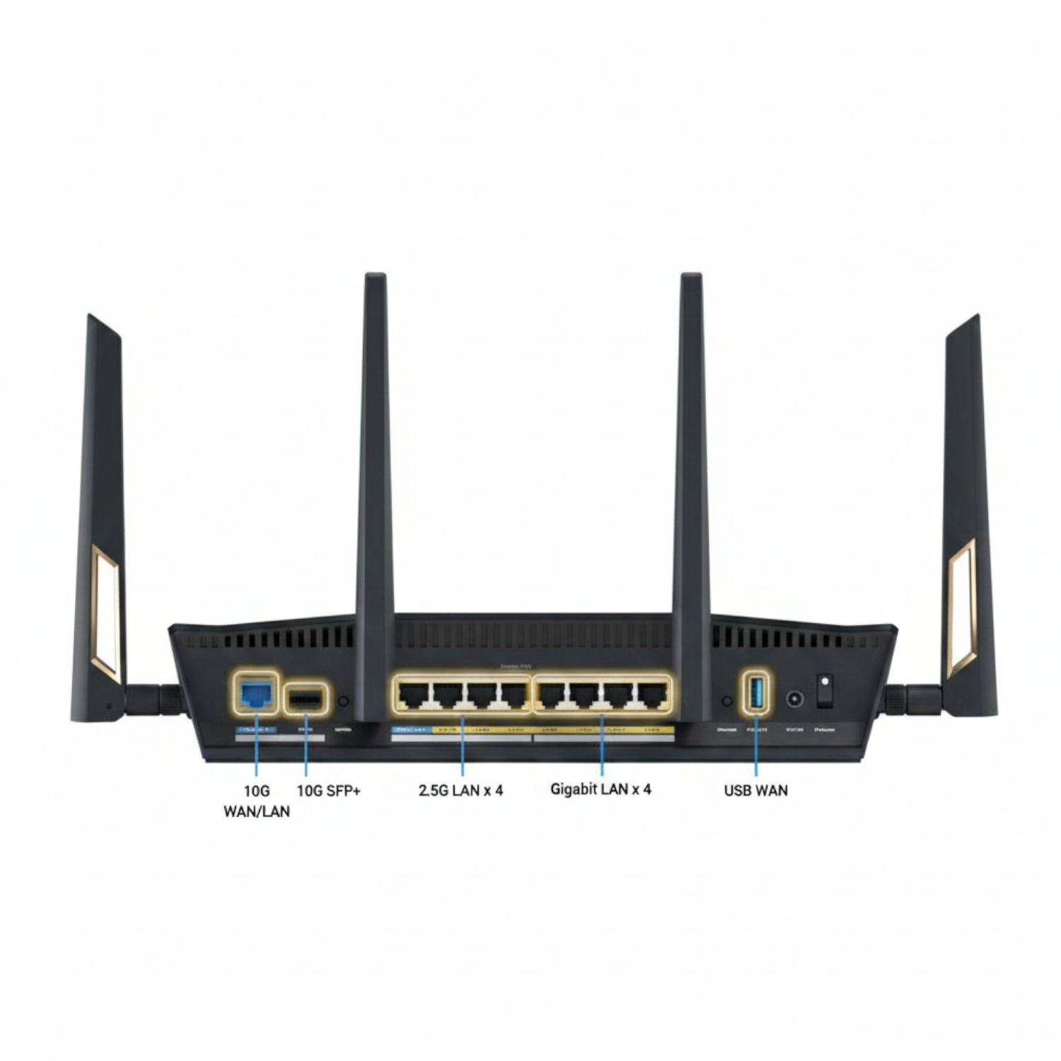 ASUS RT-BE88U Wi-Fi 7 Dual-Band 10G + 2.5G AiMesh Router - Image 3