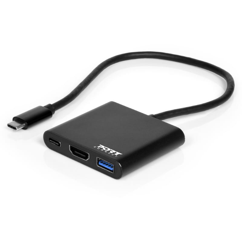 Port USB Type-C to 1 x HDMI|1 x USB3.0|1 x Type-C 60W PD Dock - Black - Image 2