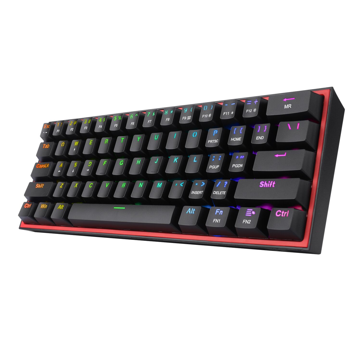 Redragon K616 FIZZ Pro 61-Key RGB Mechanical Gaming Keyboard – Black (60%, RGB, Wireless/Wired, Hot-Swappable) - Image 6