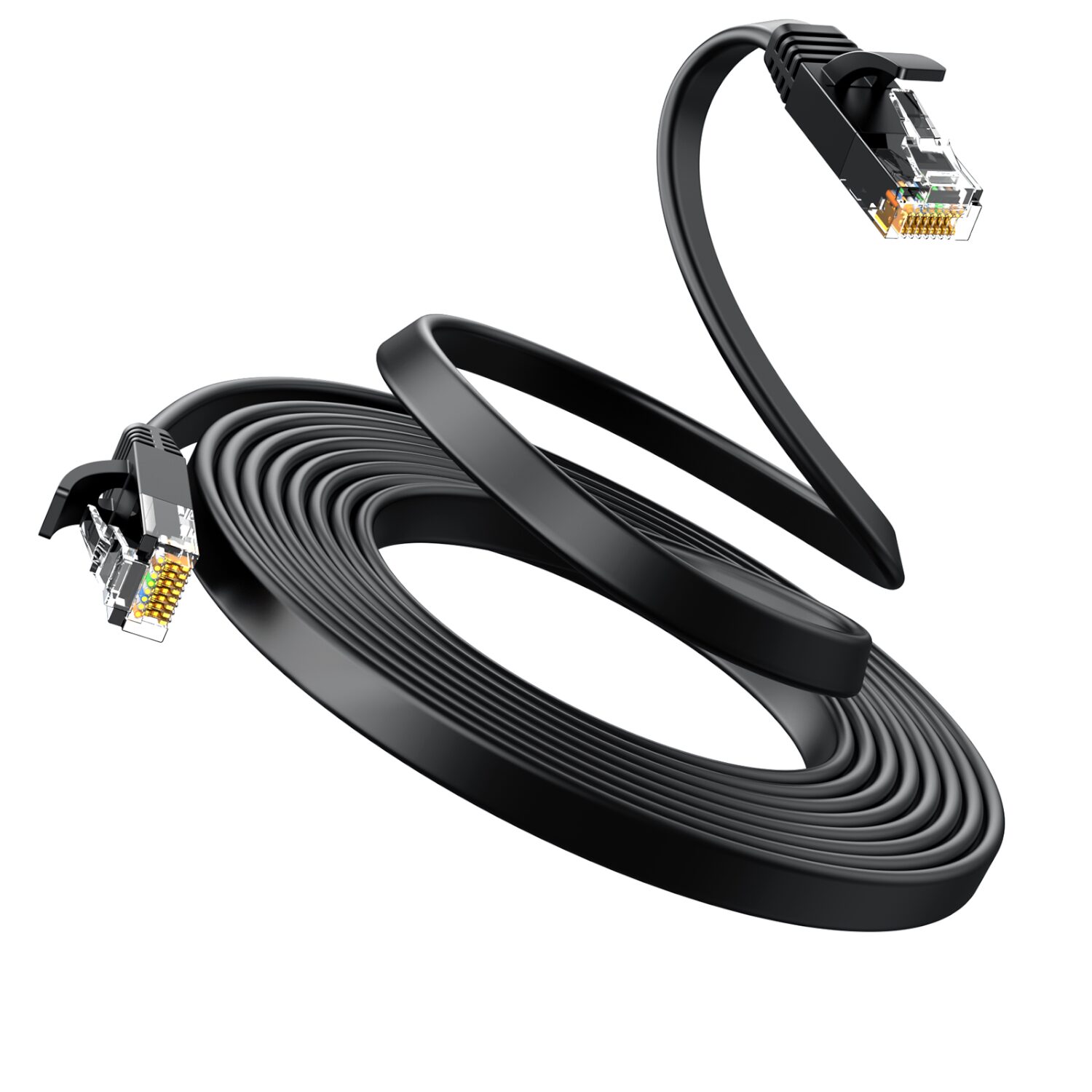 UGREEN NW102 Cat6 U/UTP Flat Ethernet Cable 30m - Black - Image 3