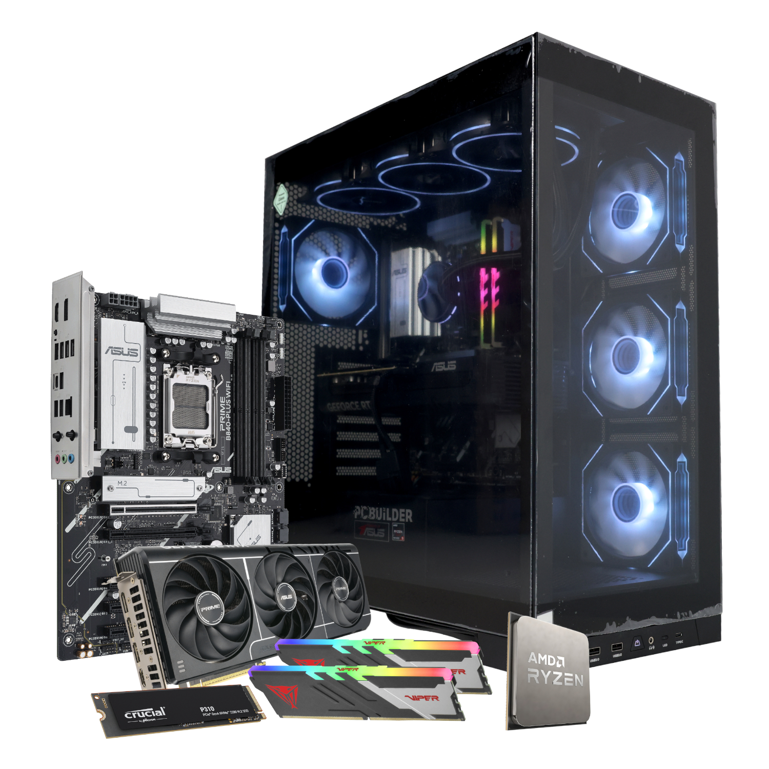 PCBuilder Ryzen 5 7600 MAVERICK Windows 11 Gaming PC - Image 19