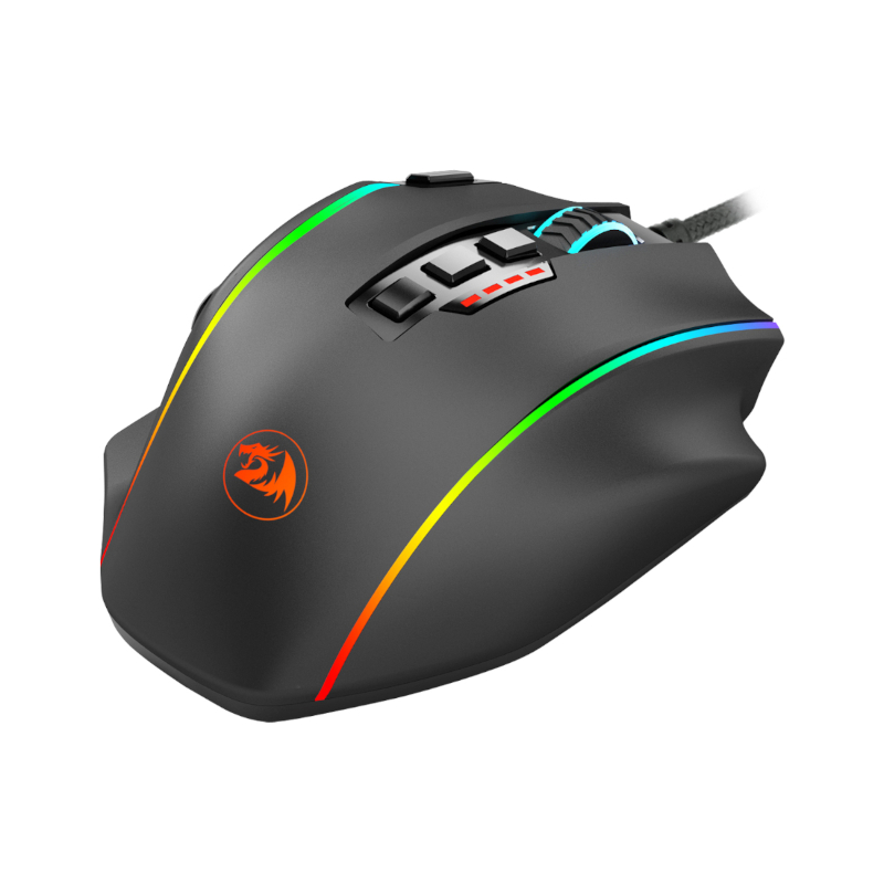 REDRAGON PERDICTION 4 12400DPI RGB MMO Ergo Gaming Mouse - Black - Image 3