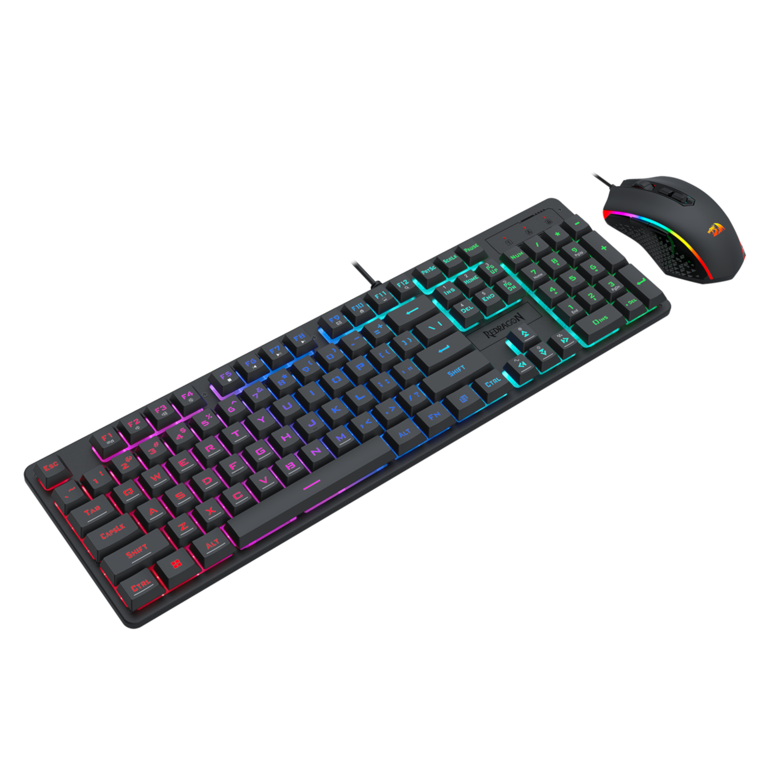 Redragon S107 RGB Gaming Essentials Wired Gaming Keyboard and Mouse Bundle - Image 3