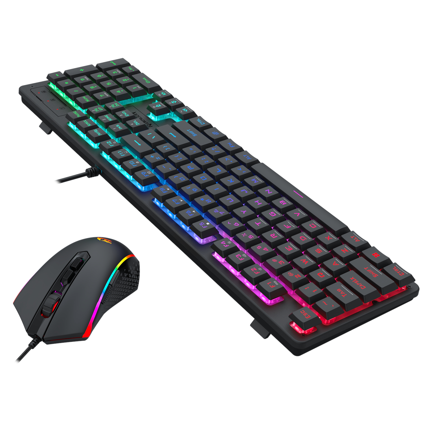 Redragon S107 RGB Gaming Essentials Wired Gaming Keyboard and Mouse Bundle - Image 4