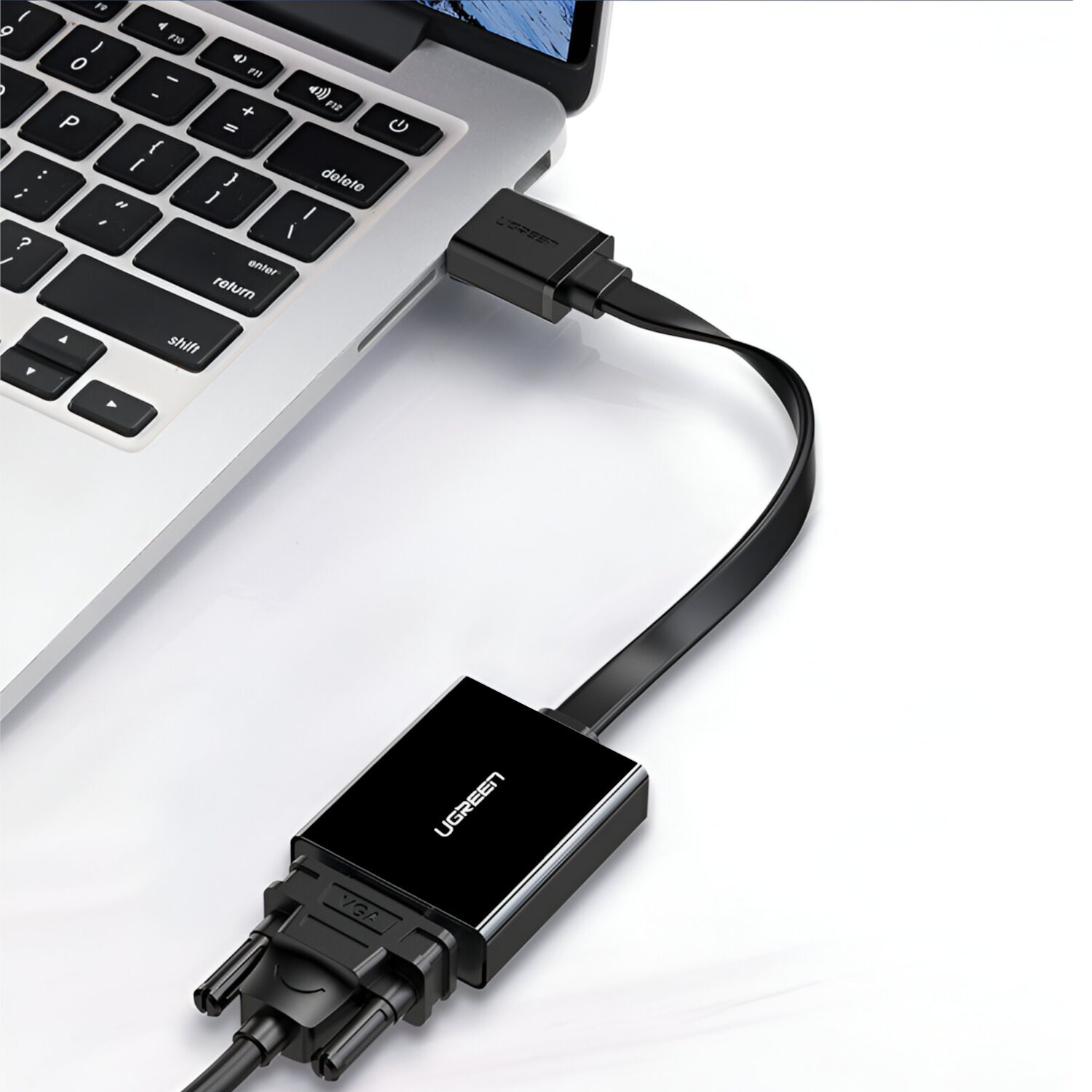 UGREEN HDMI to VGA Adapter, with 3.5mm Audio and Power Port - Black - Image 3