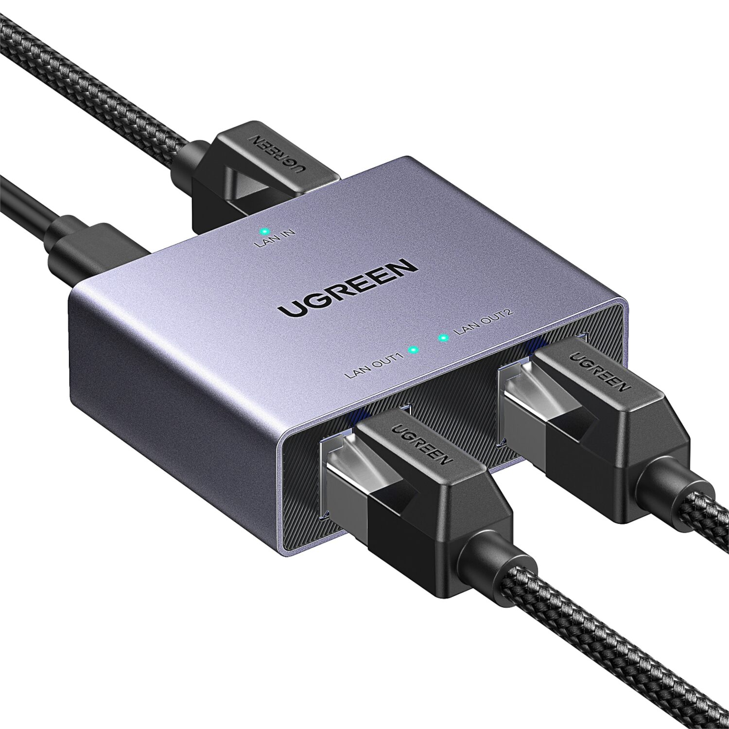 UGREEN 1-to-2 Gigabit Ethernet Splitter, 1000Mbps LAN Network Adapter - Image 2
