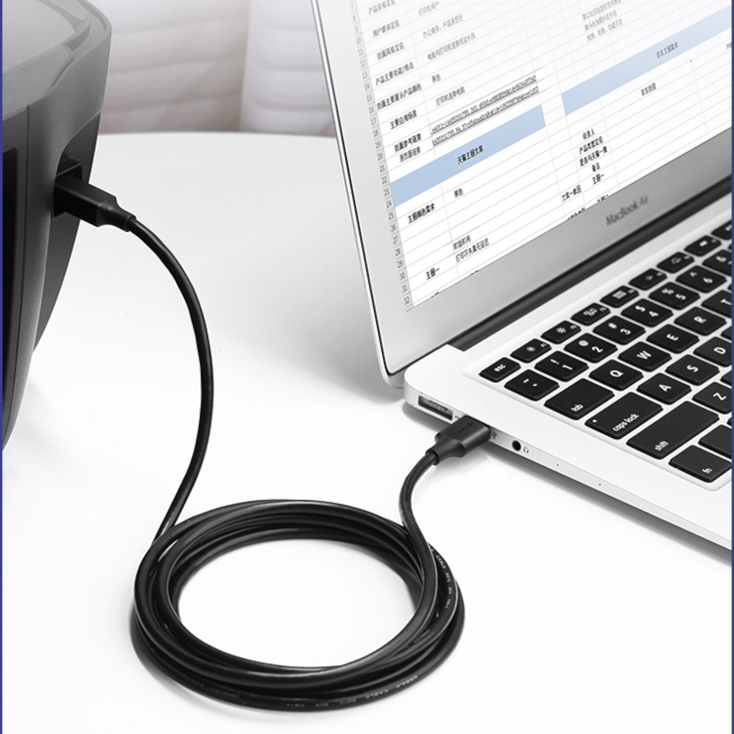 UGREEN US135 USB 2.0 to USB-B Printer Cable, 480Mbps - 3m - Image 5