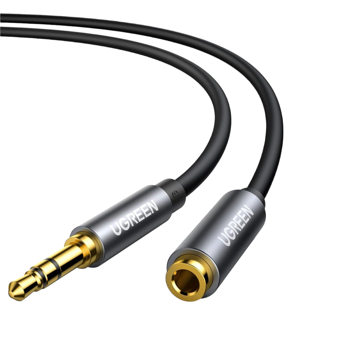 UGREEN AV118 3.5mm AUX Extension Cable 2m – Male to Female –(Black) - Image 2