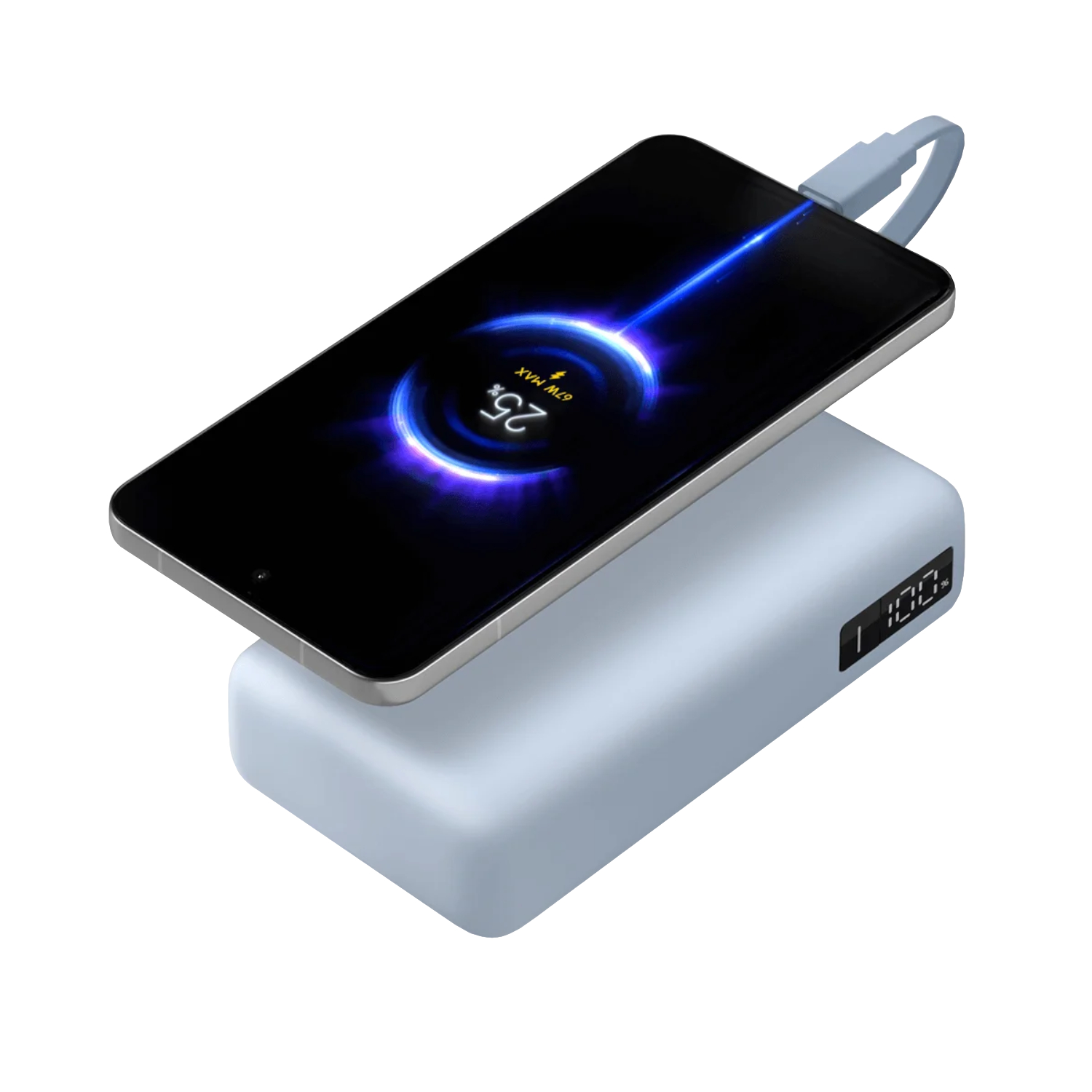 Xiaomi 67W Power Bank 20000mAh (Integrated Cable) - Ice Blue - Image 3
