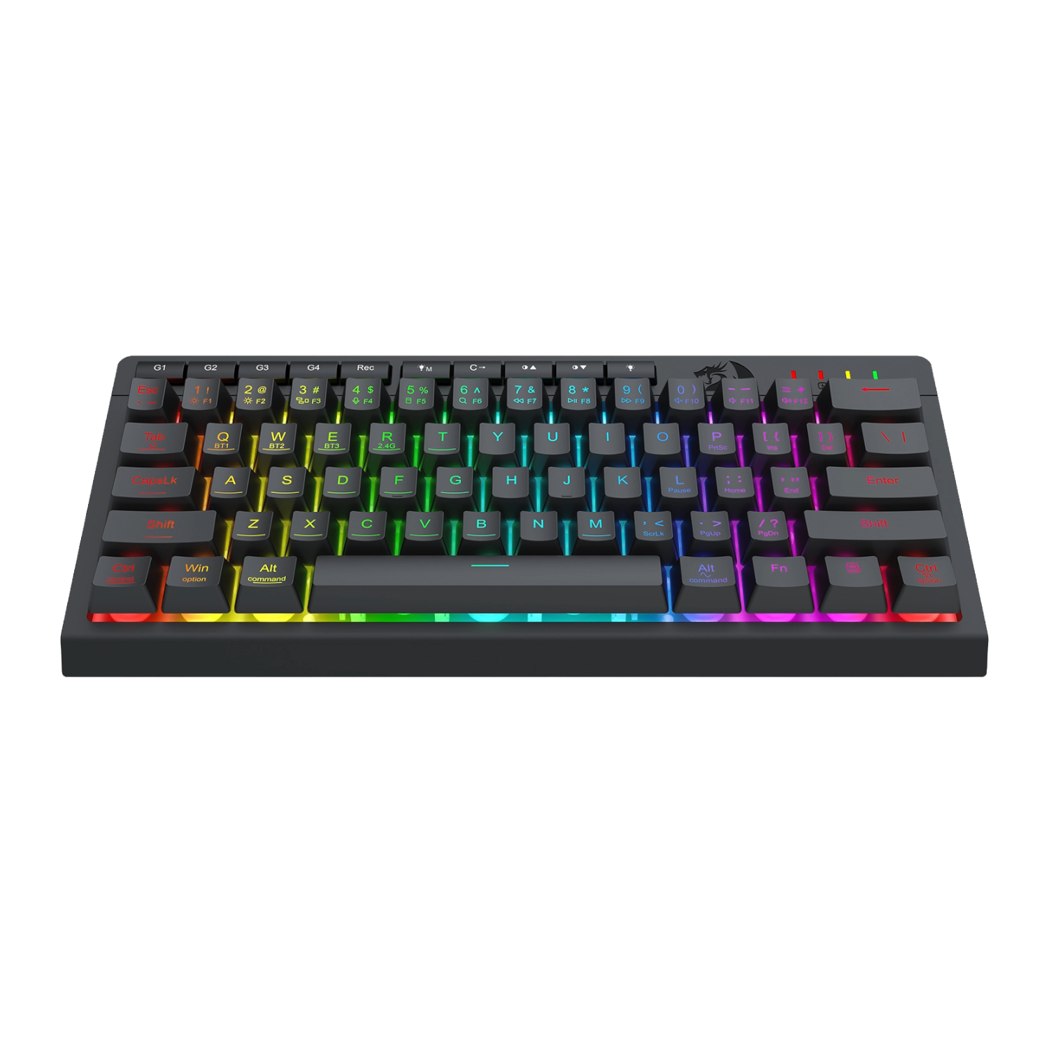 Redragon SHIVA K522 PRO RGB Wireless Gaming Keyboard- Black - Image 2