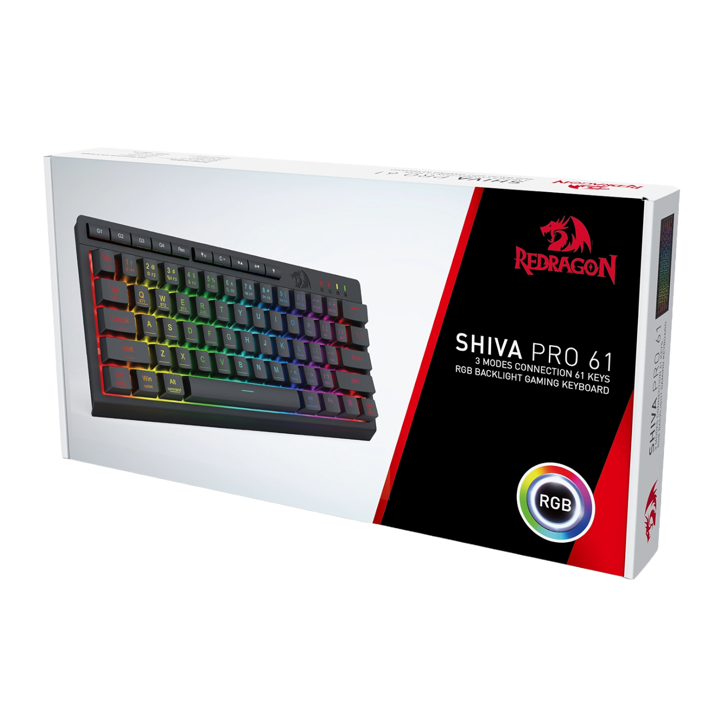 Redragon SHIVA K522 PRO RGB Wireless Gaming Keyboard- Black - Image 10