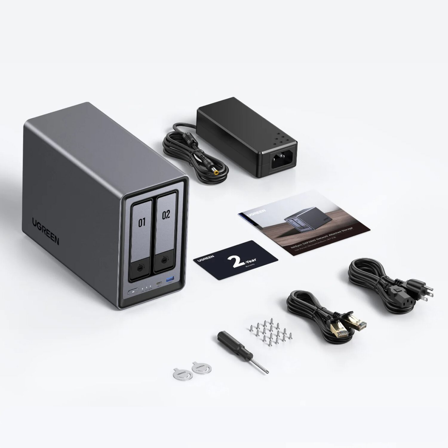 UGreen NASync DXP2800 2 Bay NAS with Seagate Ironwolf NAS 16TB SATA Hard Drive V2 Bundle (2x 8TB) - Image 5