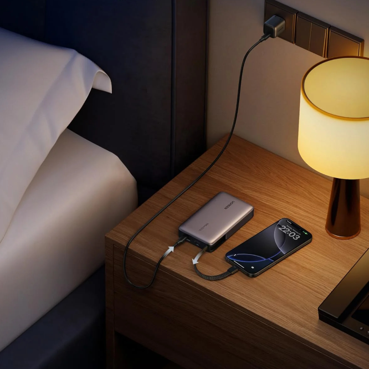 UGREEN Nexode 145W 20000mAh Power Bank with built-in USB Type-C Cable - Image 6