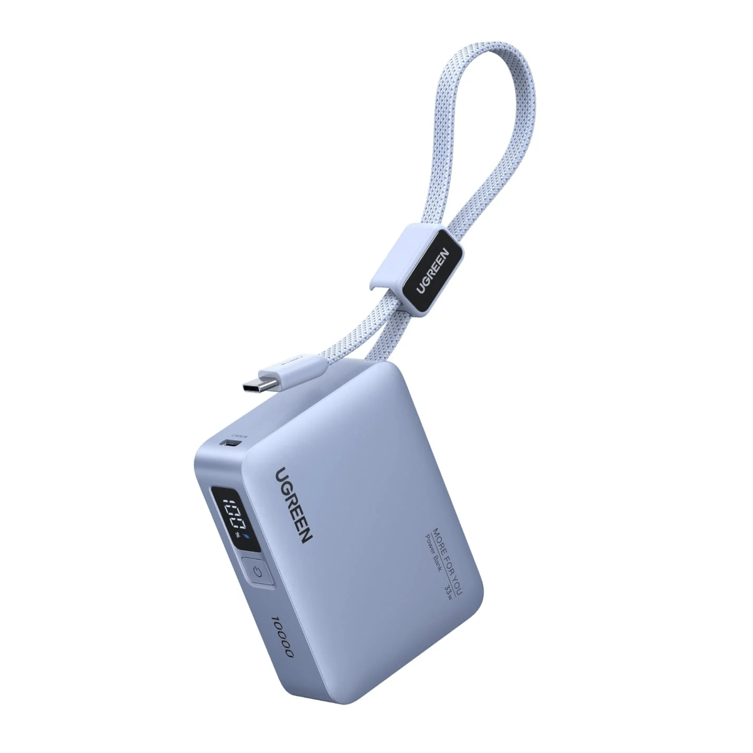 UGreen Nexode 10000mAh 30W Power Bank with Built-in USB Type-C Cable - Image 2