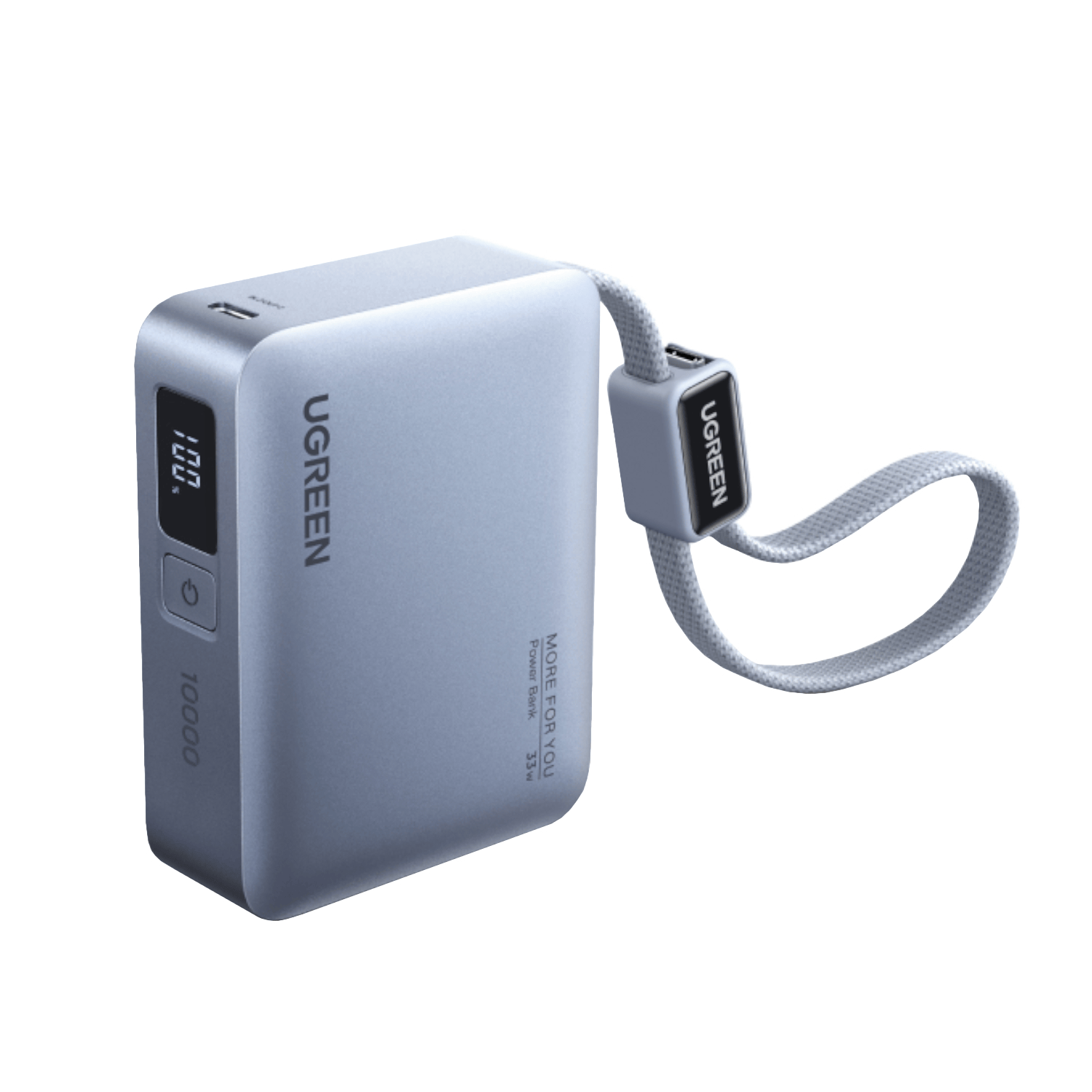 UGreen Nexode 10000mAh 30W Power Bank with Built-in USB Type-C Cable - Image 3