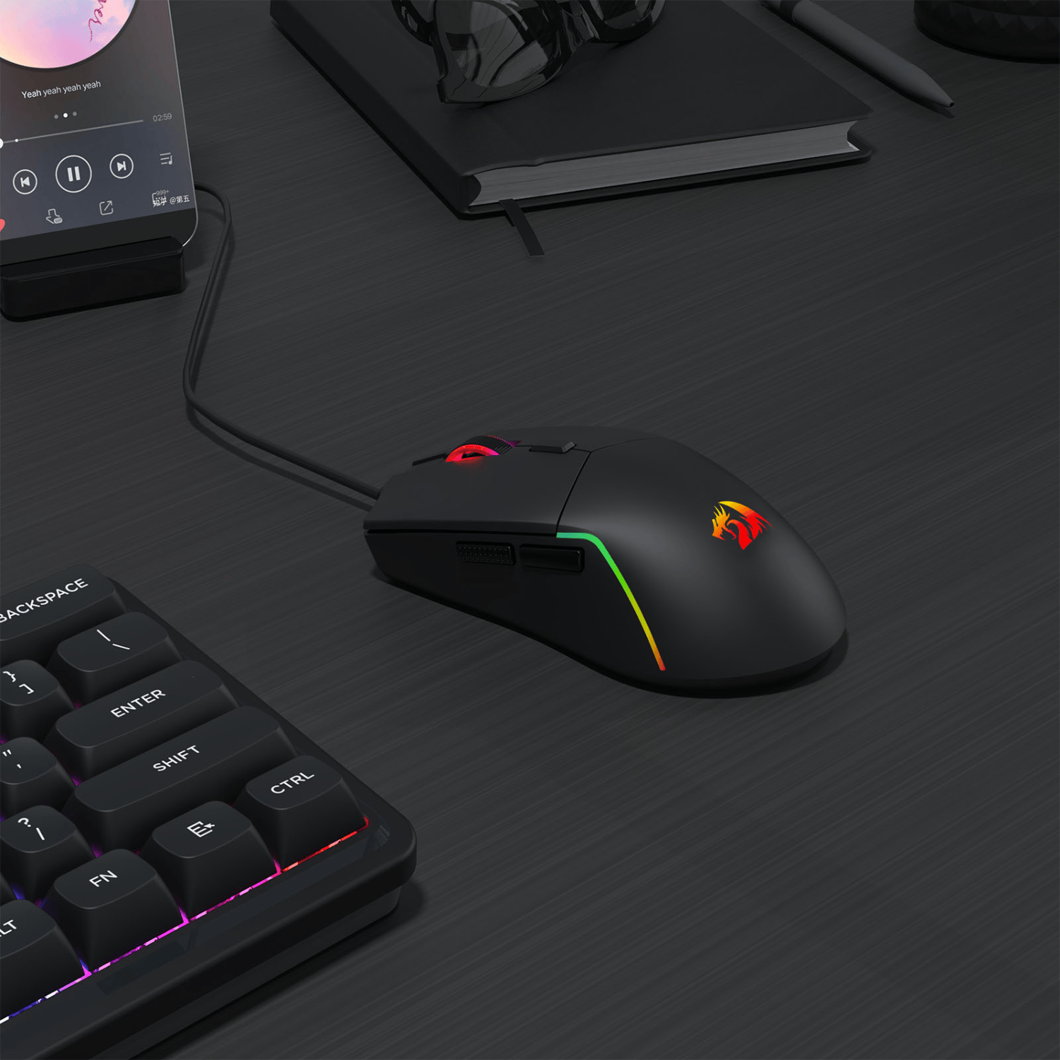 Redragon NAGA RGB 10000DPI Wired Gaming Mouse - Image 3