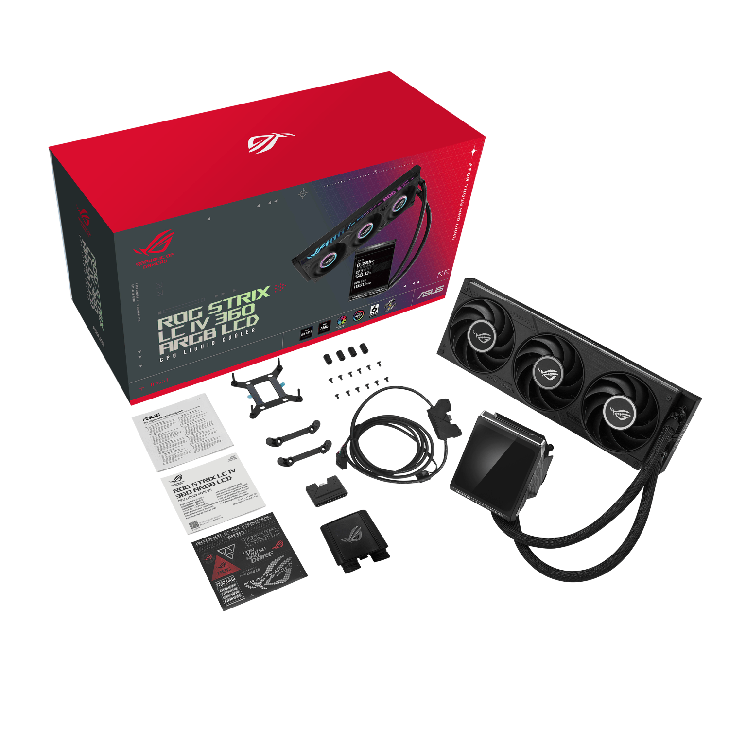 Asus ROG Strix LC IV 360 ARGB LCD Liquid Cooler - Black - Image 7