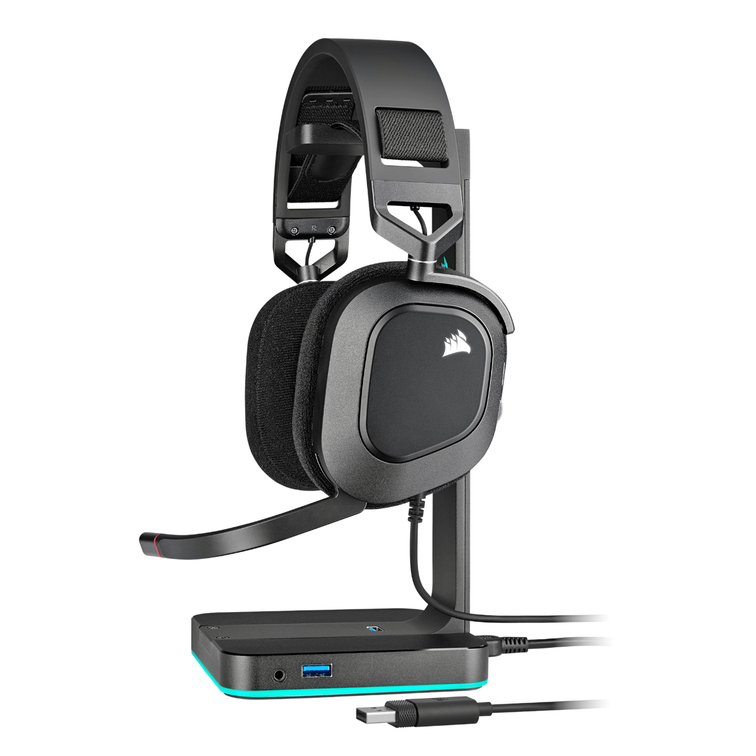 Corsair HS80 RGB USB Wired Over-Ear Gaming Headset — Carbon Black - Image 5