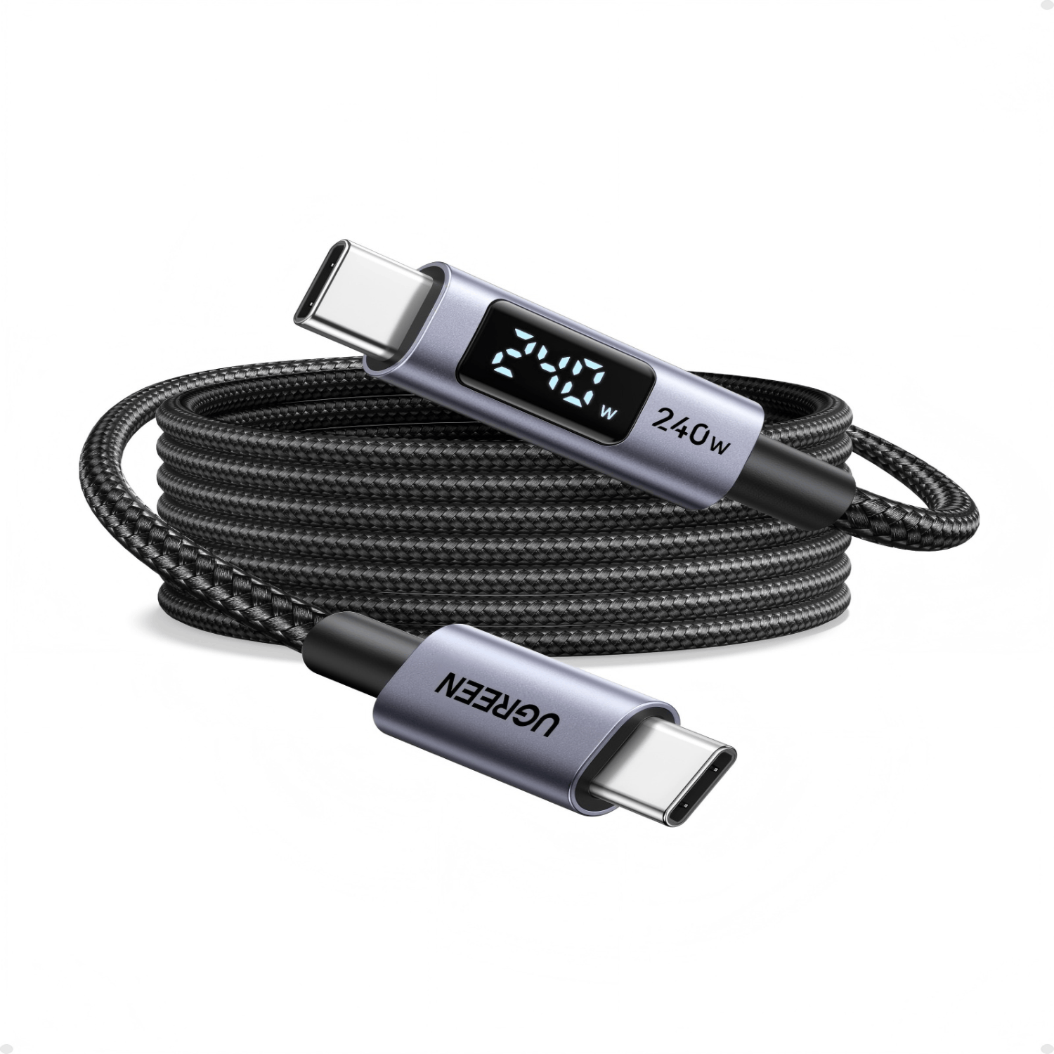UGREEN 240W USB Type-C Cable with LED Display 2M - Image 2