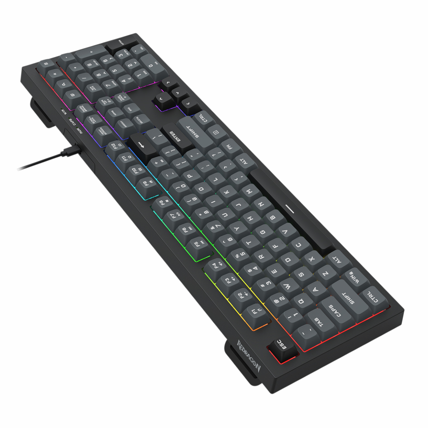 REDRAGON CRUX Membrane Gaming Keyboard - Black - Image 5