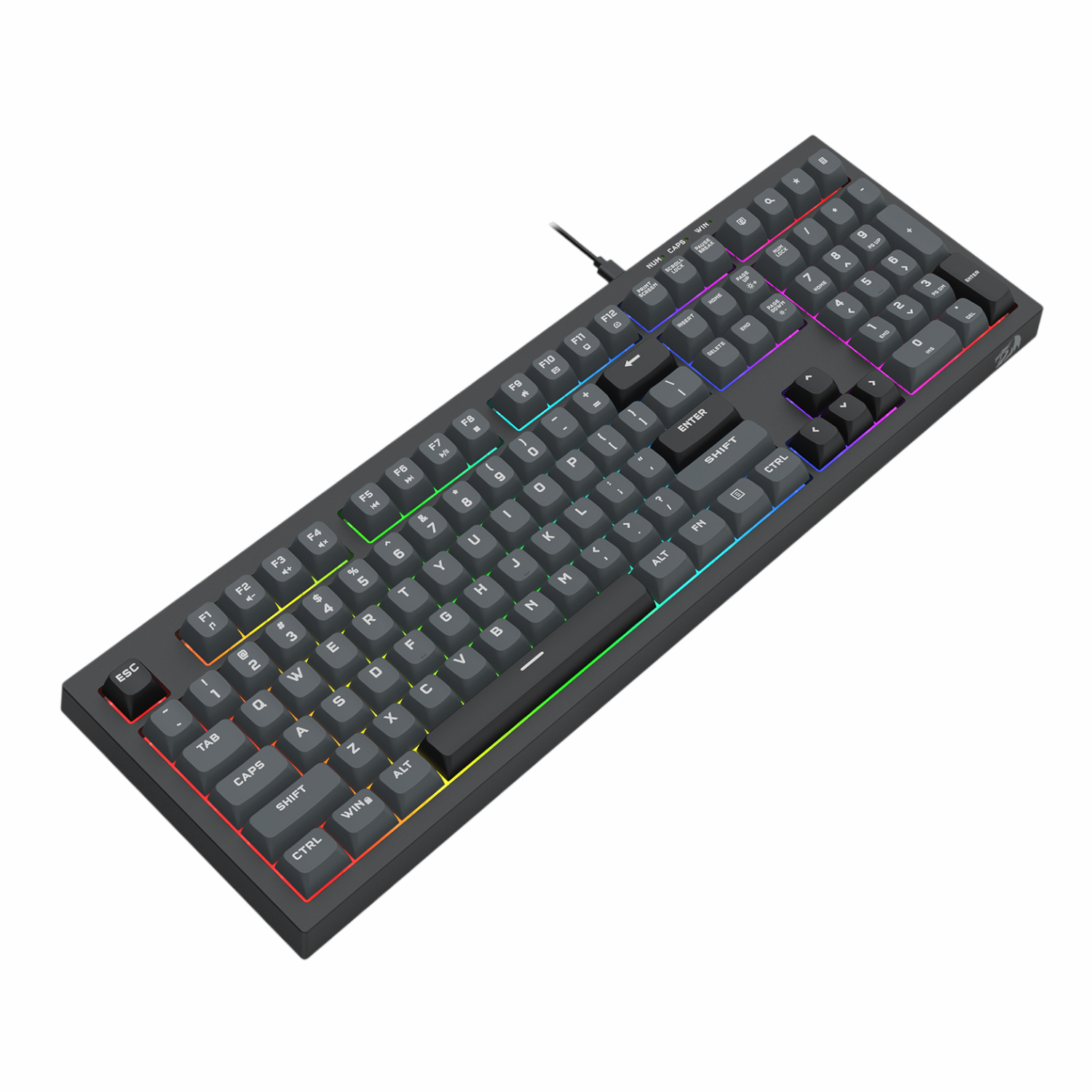 REDRAGON CRUX Membrane Gaming Keyboard - Black - Image 6