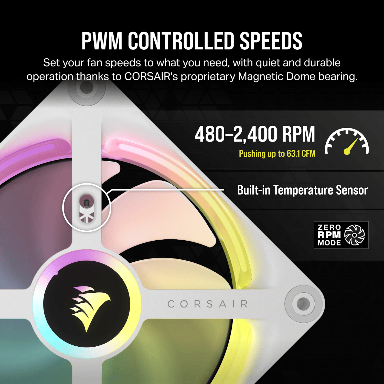 Corsair iCUE LINK QX120 RGB 120mm PWM PC Fan Expansion Kit - White - Image 5